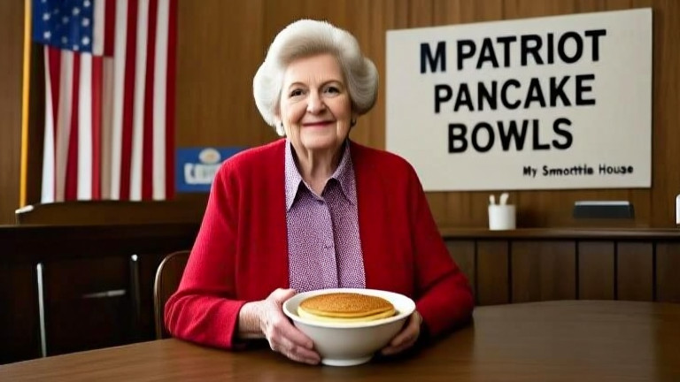 Vermilion City Council meeting with flags and "No Smoothie Bowls" resolution on the wall