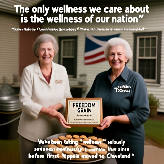 local business owner Thaddeus "T-Bone" Grumbles presenting a "Freedom Grain" award to a Vermilion City Council member